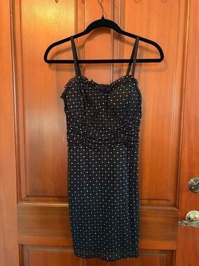 Black Sleeveless Stud-Embellished Sheath Dress